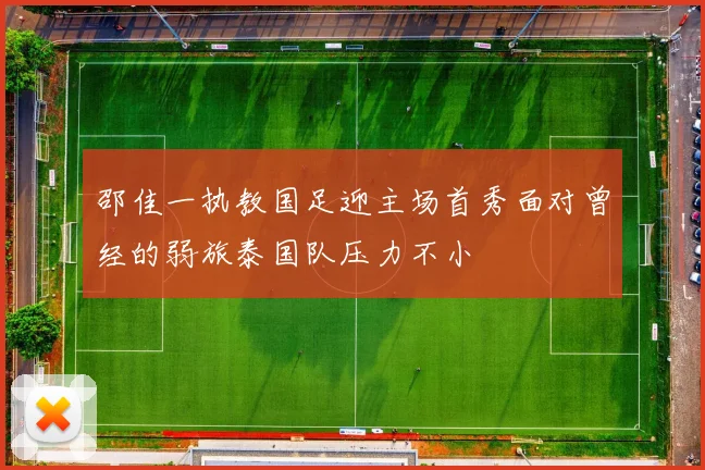 邵佳一执教国足迎主场首秀面对曾经的弱旅泰国队压力不小